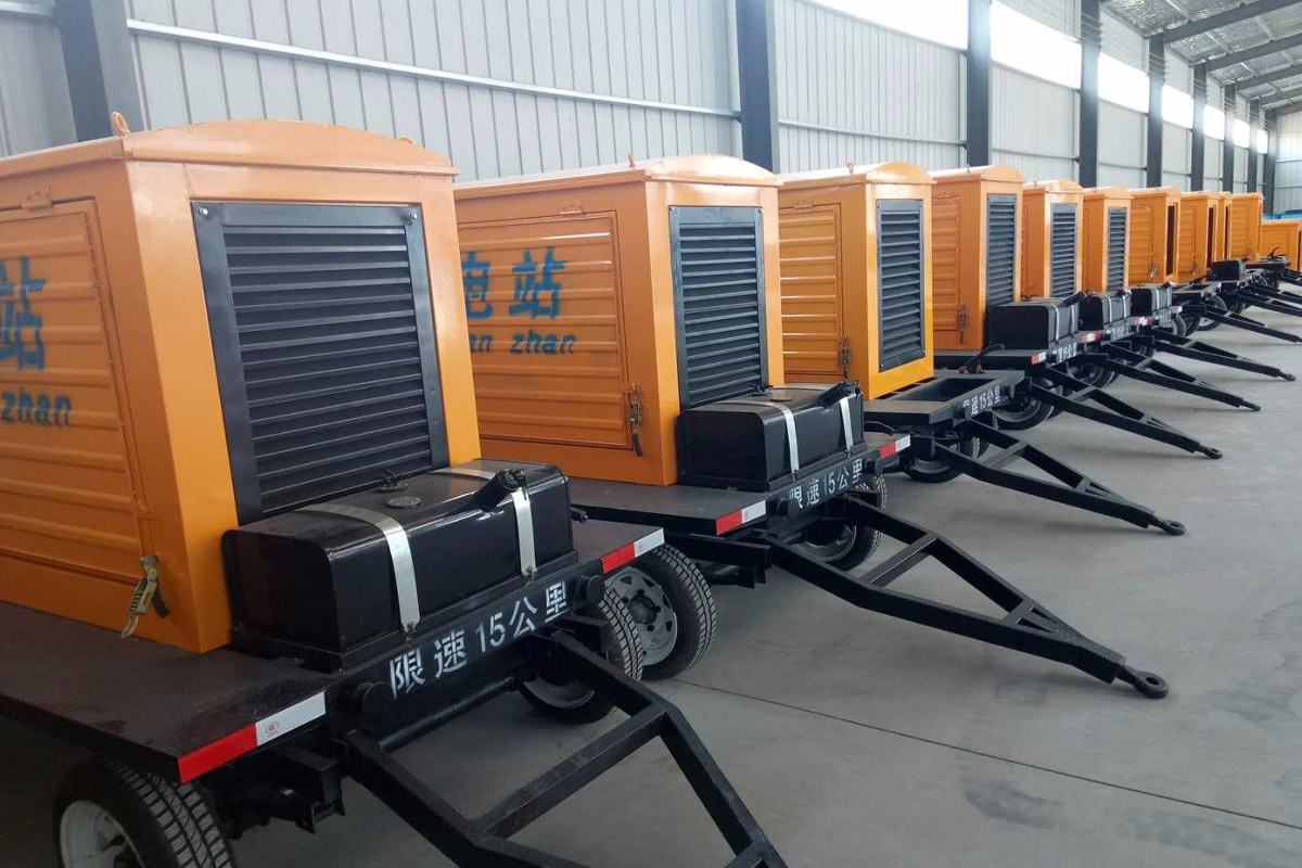 巴东发电机租赁施工现场